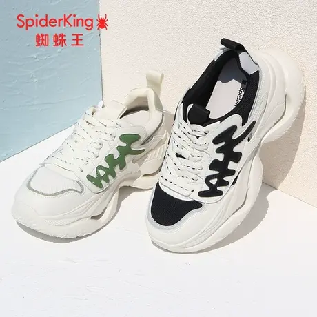 SPIDER KING/蜘蛛王老爹鞋女真皮2023春夏商场同款休闲女鞋网面潮图片