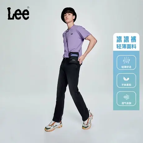 Lee23春夏新款743舒适中腰直角轻薄黑灰色男牛仔裤LMB100743-3013图片