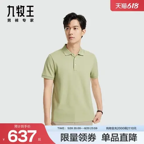 九牧王男装AT2DVS8527短袖T恤24春夏新款休闲通勤舒适百搭上衣男商品大图