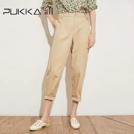 蒲PUKKA 商场同款休闲萝卜裤女新款宽松原创设计感时尚裤子商品大图