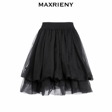 【奥莱】MAXRIENY网纱半身裙女春季甜美蓬蓬裙洋气花苞短裙子显瘦图片