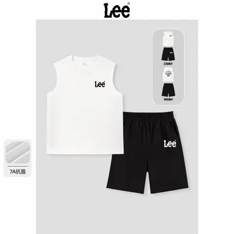 Lee童装男童套装夏季儿童透气背心外穿男大童宽松潮流运动两件套商品大图