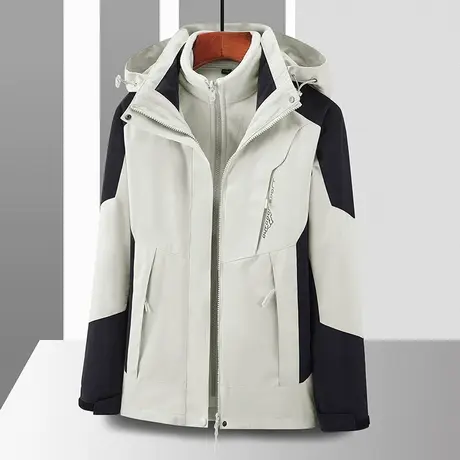 春秋季冲锋衣男女三合一可拆卸加绒加厚两件套旅游进藏户外登山服商品大图