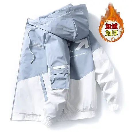 外套男秋冬季棉衣潮流韩版百搭学生小棉袄保暖ins潮加绒加厚夹克商品大图