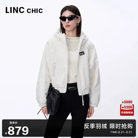 LINC金羽杰羽绒服女款秋季新款短款机能感轻薄羽绒服女Y24801139商品大图