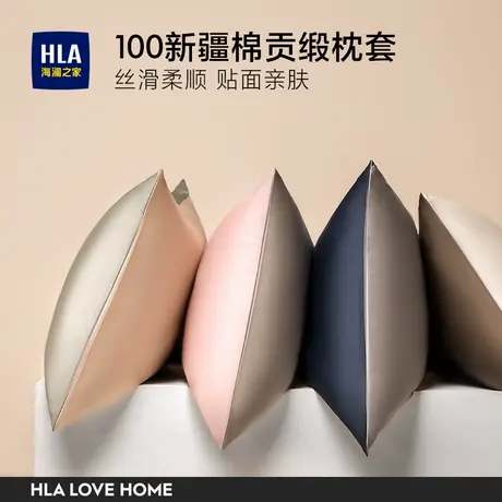 100S全棉枕套家用一对装成人纯棉枕头套单个枕芯内胆套48x74cm图片