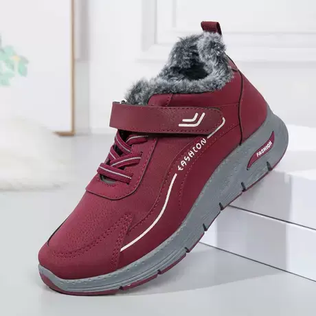 冬季老北京布鞋女棉鞋加绒平底运动鞋二棉鞋保暖防滑中老年妈妈鞋商品大图