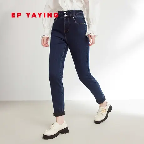 EP雅莹女装 弹力紧身芭比裤 收腰加绒牛仔裤 秋冬商场同款J617A图片