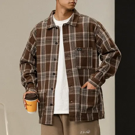 百搭潮流轻奢男装高端衬衫时尚潮流休闲宽松长袖男休闲衬衫男装图片