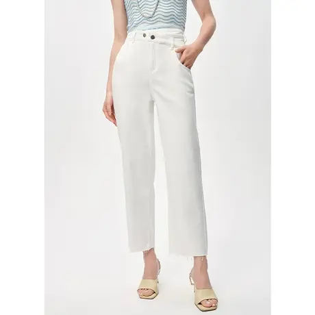 missCOCOON时尚裤子2023春装新款女装气质通勤设计感牛仔裤女商品大图