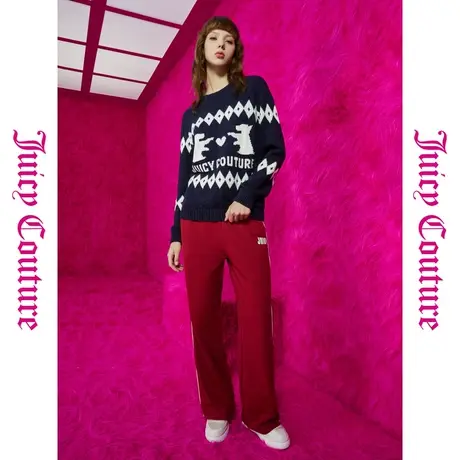 Juicy Couture橘滋雪国风光提花女式毛衣商品大图