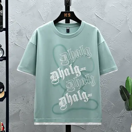 13夏季短袖t恤男孩12-15岁初高学生14棉感半袖上衣16大童男装体恤商品大图