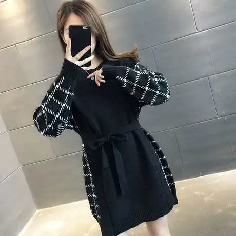 毛衣女装2023新款秋冬季秋款秋装女士宽松毛衣裙外穿打底衫中长款图片