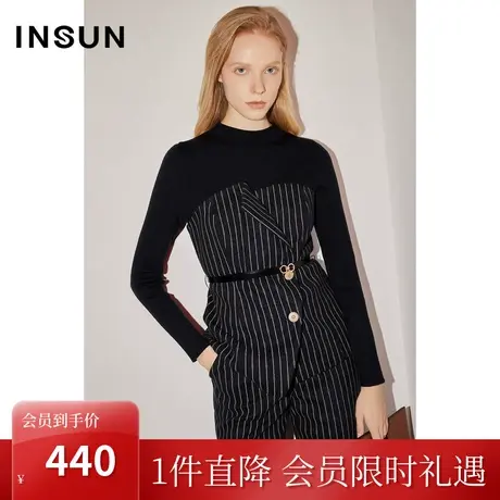 【喵喵严选】恩裳时尚拼接设计层次感干练气质轻商务上衣女图片