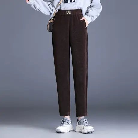 九分哈伦裤女秋冬2023新款高腰显瘦休闲裤百搭时尚大码加绒萝卜裤商品大图
