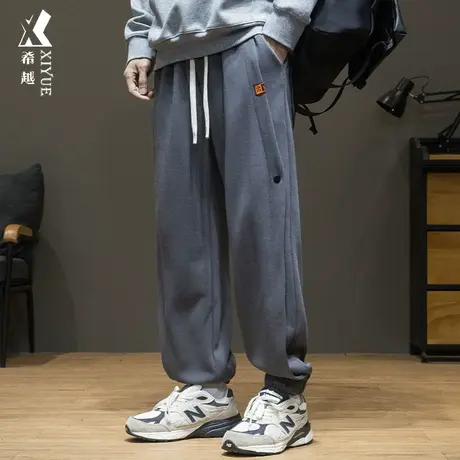 夏季新款美式束脚运动卫裤男加大休闲裤男士宽松大码胖子春秋裤子图片