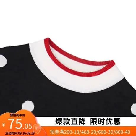 艾格秋季新款个性简约修身打底毛衣毛针织衫女Y1723图片