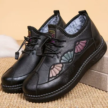 老北京布鞋新款女官方旗舰店奶奶鞋冬季老年老人棉鞋妈妈女鞋冬款商品大图