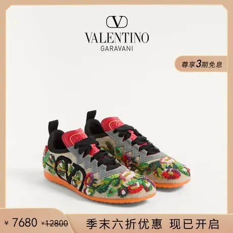 [季末优惠]华伦天奴VALENTINO女士 CHROMATHON 花卉运动鞋商品大图