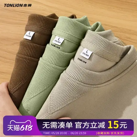 唐狮圆领卫衣男春秋款2025新款男士美式重磅宽松套头衫休闲外套HW商品大图