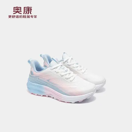奥康 女鞋春秋新款透气跑步鞋女休闲运动鞋轻便网面慢跑鞋子图片