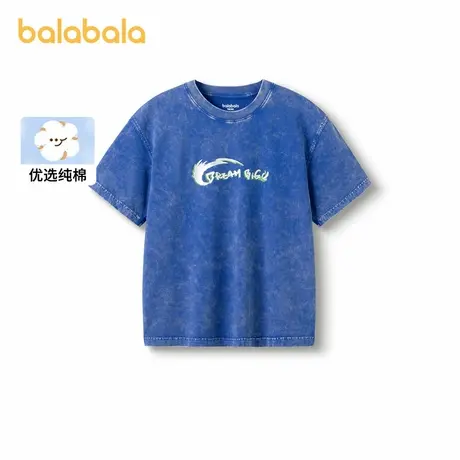巴拉巴拉儿童短袖夏装打底衫男童t恤女童中大童潮流印花纯棉上衣商品大图