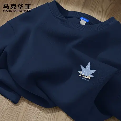 马克华菲美式卫衣男春秋季2025新款宽松上衣男士圆领无帽套头衫X图片
