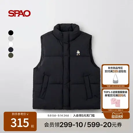 【WOODIE系列】SPAO韩国同款2025年秋冬新品时尚休闲小熊马甲商品大图