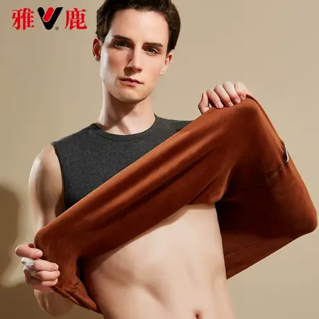 雅鹿【品牌特惠】保暖背心男加绒加厚防寒冬季发热上衣打底马甲图片