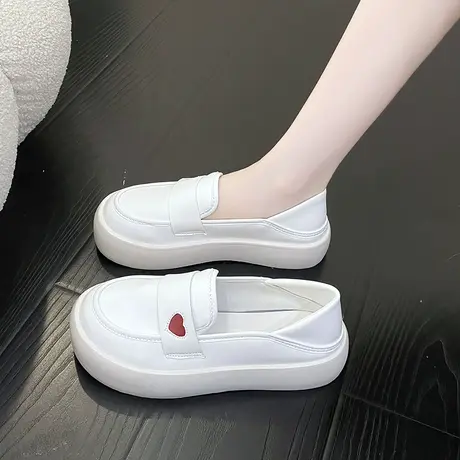 平底护士鞋女软底2023新款半托小白鞋两穿包头拖鞋夏季外穿小皮鞋图片
