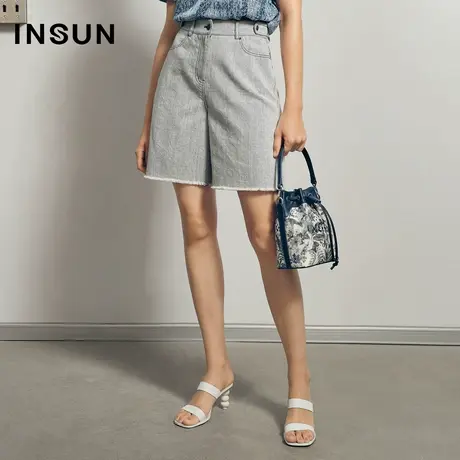 INSUN恩裳夏季直筒减龄短裤商品大图