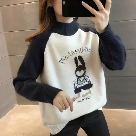 今年流行爆款毛衣女2023年新款本命年兔子加厚打底衫百搭针织衫女商品大图