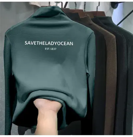 双面德绒打底衫女秋冬2023年新款半高领加绒加厚内搭百搭上衣洋气商品大图