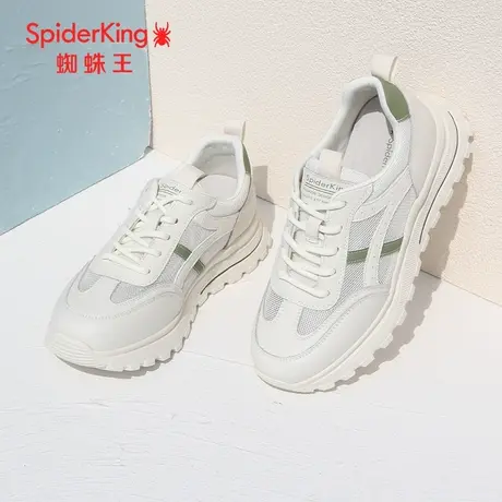 SPIDER KING/蜘蛛王女鞋真皮2023夏商场同款网面休闲运动鞋女透气商品大图