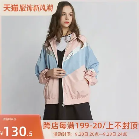 艾格2023春季女装时尚休闲宽松纯色舒适简约短外套W108商品大图