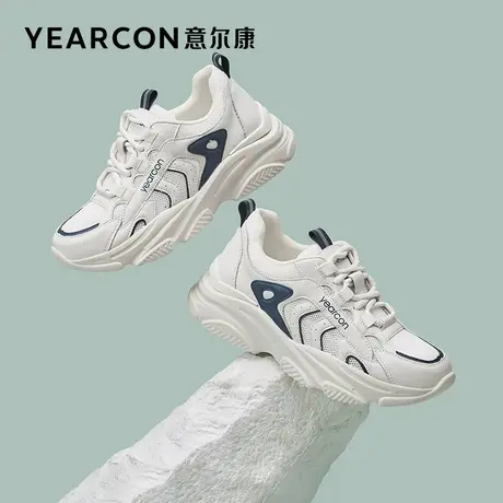 意尔康女鞋2023年新款春季老爹鞋女ins潮厚底增高运动休闲鞋百搭商品大图