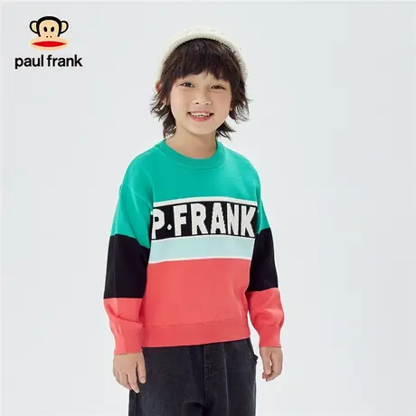 大嘴猴童装儿童毛衣2023秋冬新款男女童圆领针织衫长袖中大童上衣商品大图