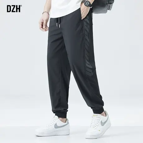 男士春夏黑色裤子男潮牌美式高街束脚裤2023新款休闲裤男款运动裤商品大图