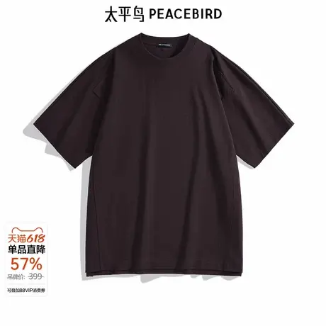 太平鸟男装T恤新款索罗那重磅凉感 B2CNE2Z06图片