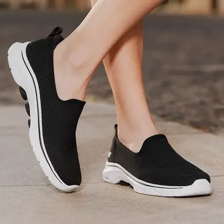 Skechers斯凯奇2025新款夏季女一脚蹬健步鞋休闲鞋散步妈妈鞋透气商品大图