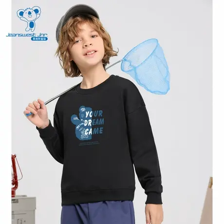 KD真维斯童装2025秋季新款男女童同款印花圆领长袖T恤卫衣图片