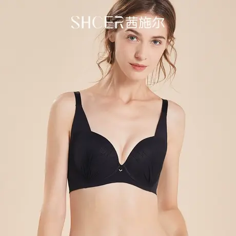 茜施尔商场同款大胸显小薄款文胸收副乳无痕内衣女防下垂显瘦胸罩商品大图