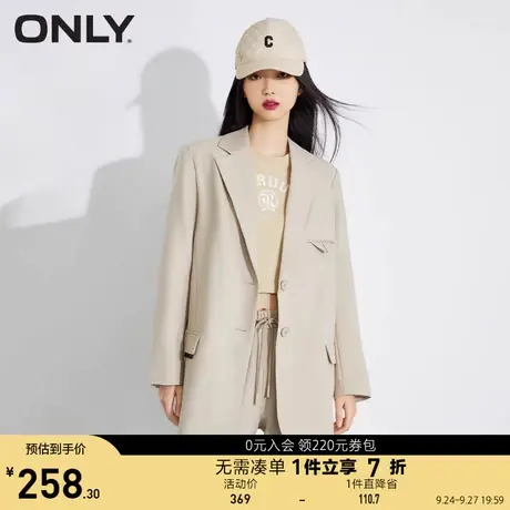 ONLY奥莱气质通勤风宽松直筒显瘦西服外套女商品大图
