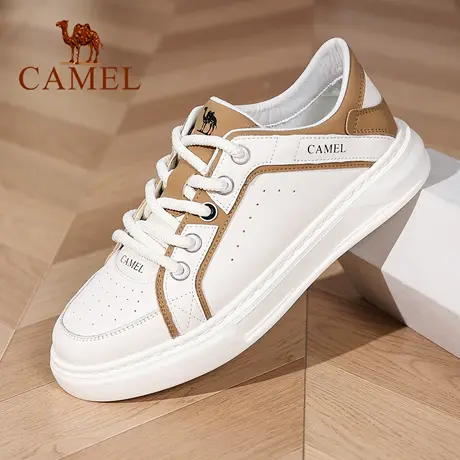 Camel/骆驼男鞋2025秋季新款真皮板鞋百搭复古休闲鞋经典小白鞋图片