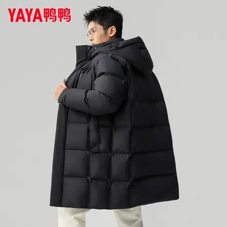 鸭鸭羽绒服男中长款2025冬季新款防寒面包服加厚保暖青少年外套商品大图