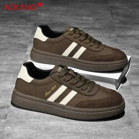 奥康德训鞋男2025新款春秋季男士休闲运动鞋厚底增高复古阿甘鞋子图片