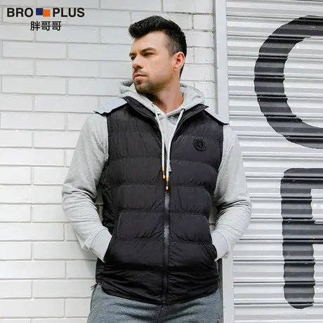 胖哥哥马甲男冬季保暖加肥加大胖子坎肩外套大码加厚背心棉衣外穿商品大图