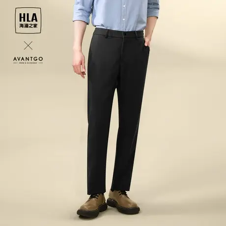 HLA/海澜之家轻商务经典系列休闲裤2023秋冬新款加厚商务长裤男商品大图