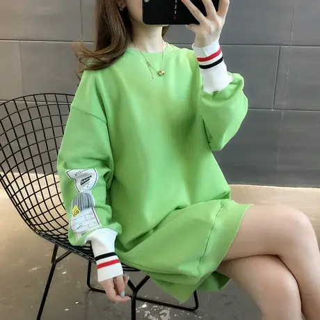 卫衣服2024年新款女装春秋季上衣春装宽松女士薄款外套中长款爆款商品大图