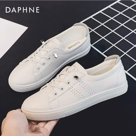 达芙妮女鞋小白鞋女秋冬新款2021新款鞋子女百搭休闲一脚蹬板鞋女商品大图